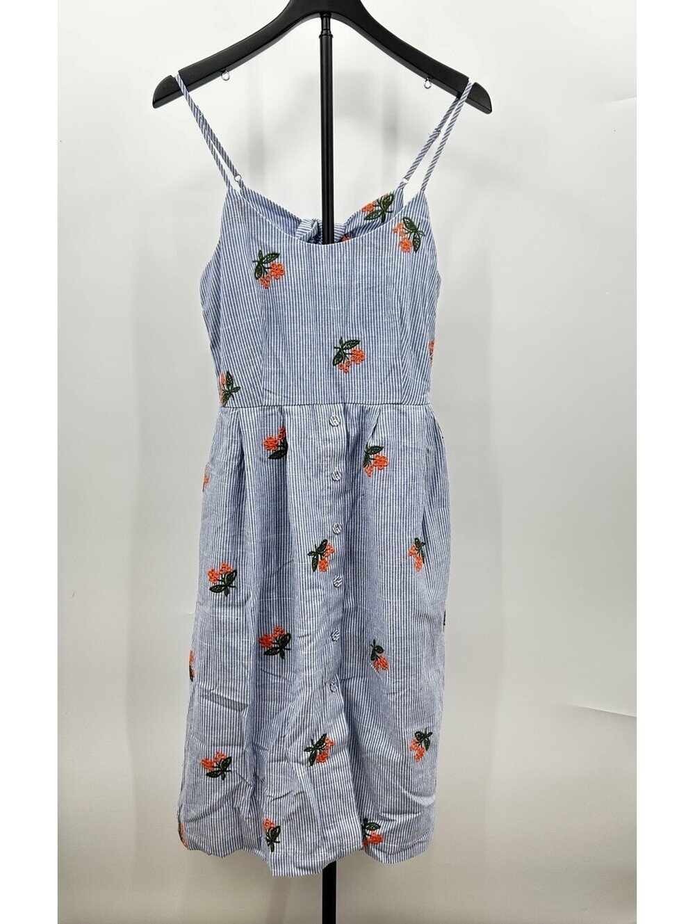 J.O.A. striped dress orange floral Size M